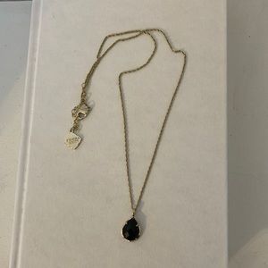 Kendra Scott - black teardrop pendant necklace